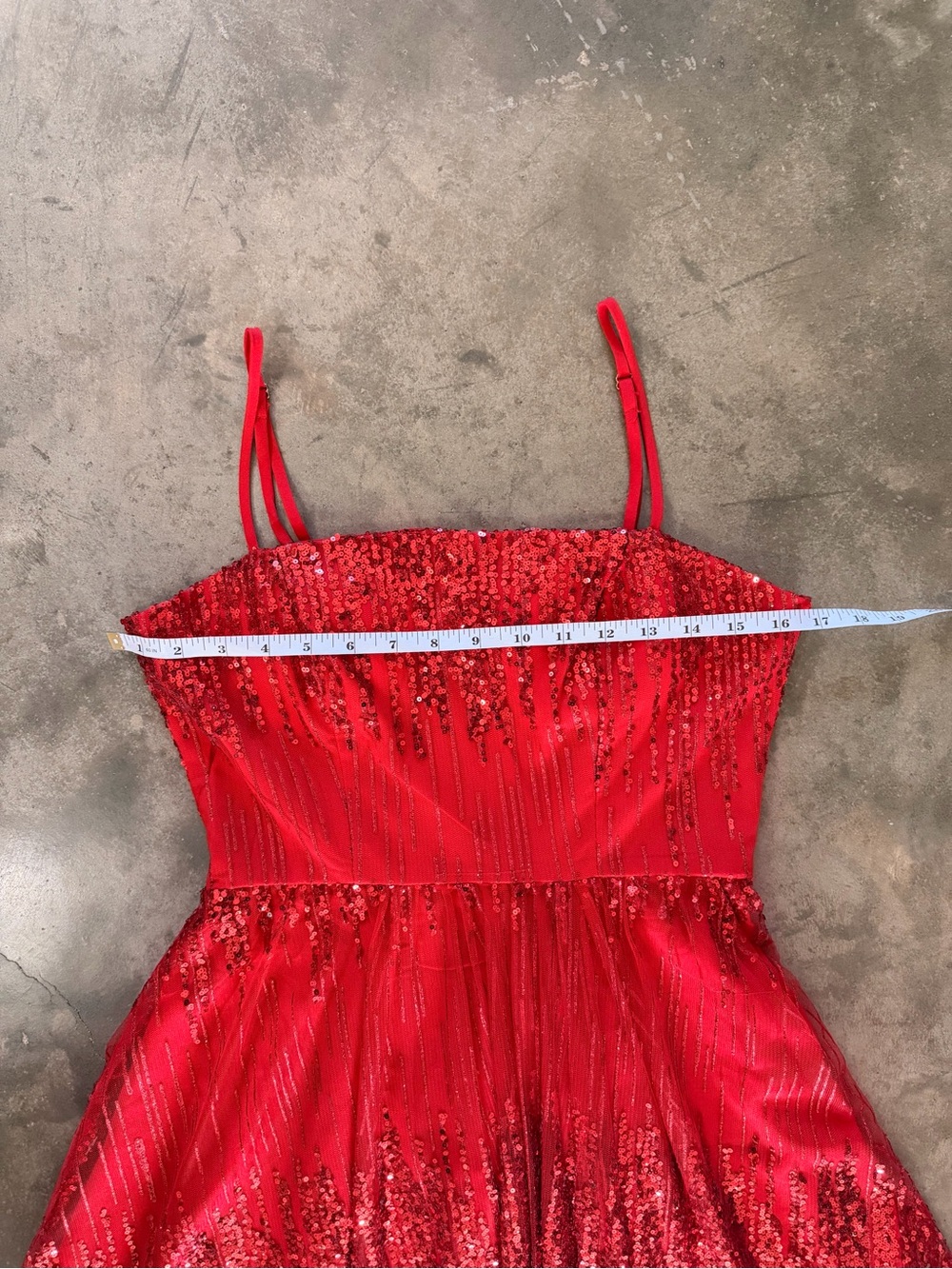 Soieblu Red Sequin Fit & Flare Mini Party Dress Sleeveless Size Medium - Picture 5 of 12